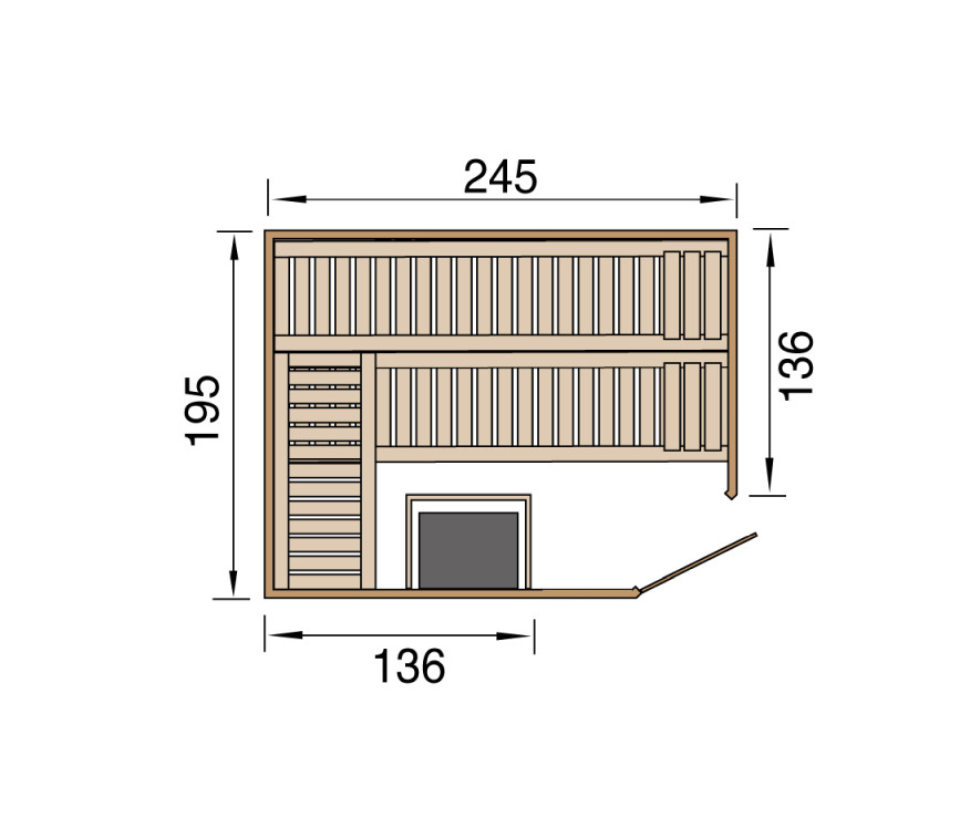 Weka Sauna KEMI Eck 7,5 kW BioS GT Gr.3