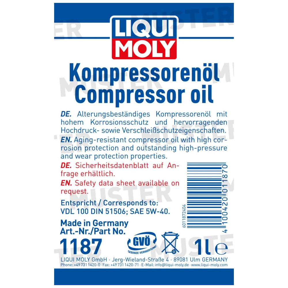 Liqui Moly Kompressorenöl 1 L