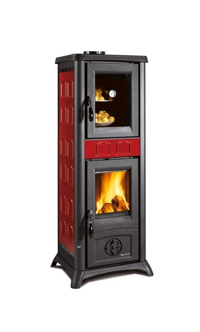 LA NORDICA® Kaminofen GEMMA FORNO 5.0 elegance bordeaux 7kW
