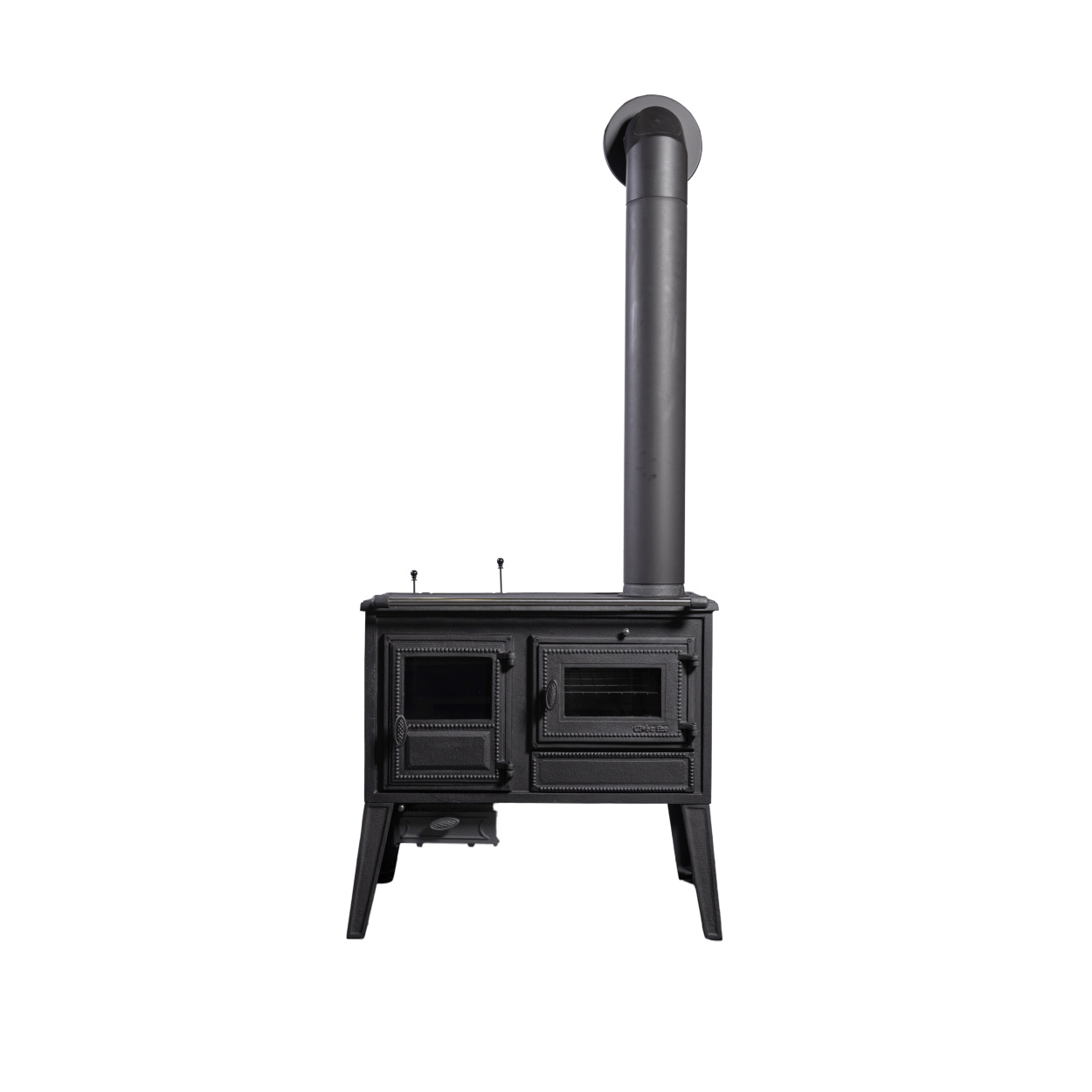 Globe Fire Atlas Holzherd raumluftunabhängig Guss 8,8 kW mit Backofen