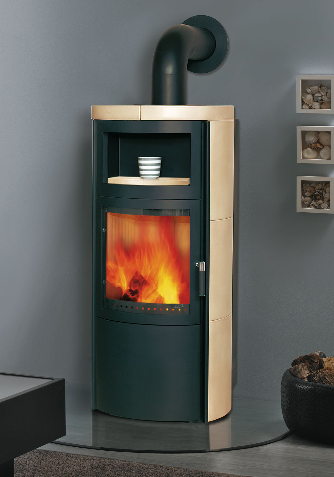 Kaminofen Dauerbrandofen Hark Vito WW ECOplus GT creme 8,4kW