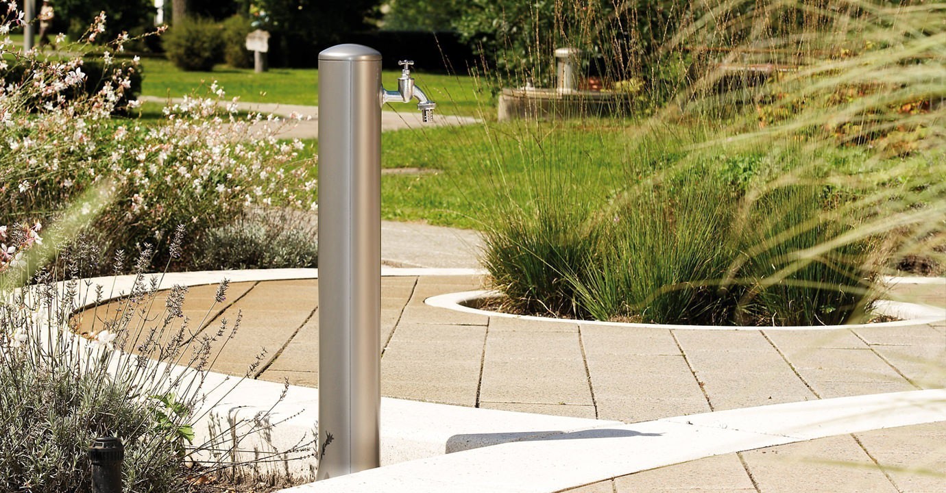 Wasserzapfsäule Rondo steingrau GRAF / GARANTIA 356021