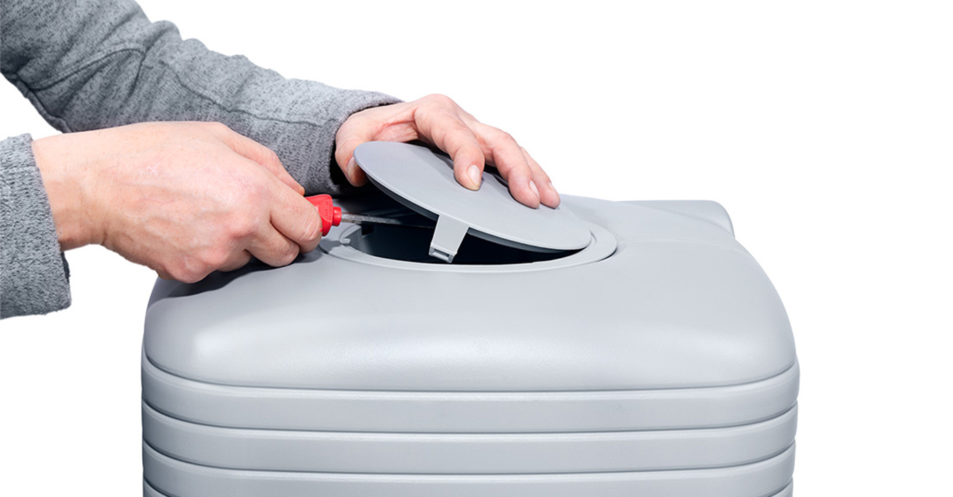 4rain Quadro Wandtank betongrau, Basicline, 270 Liter