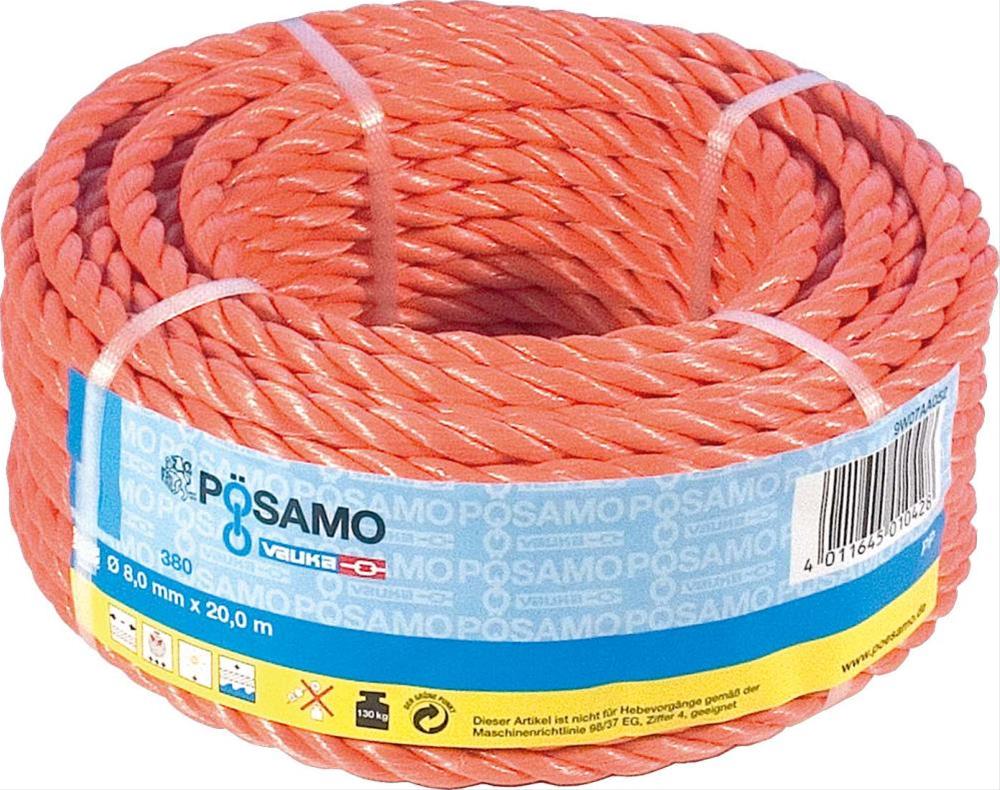 PP-Seil gedr. orange 12,0mmx20m in Ringen
