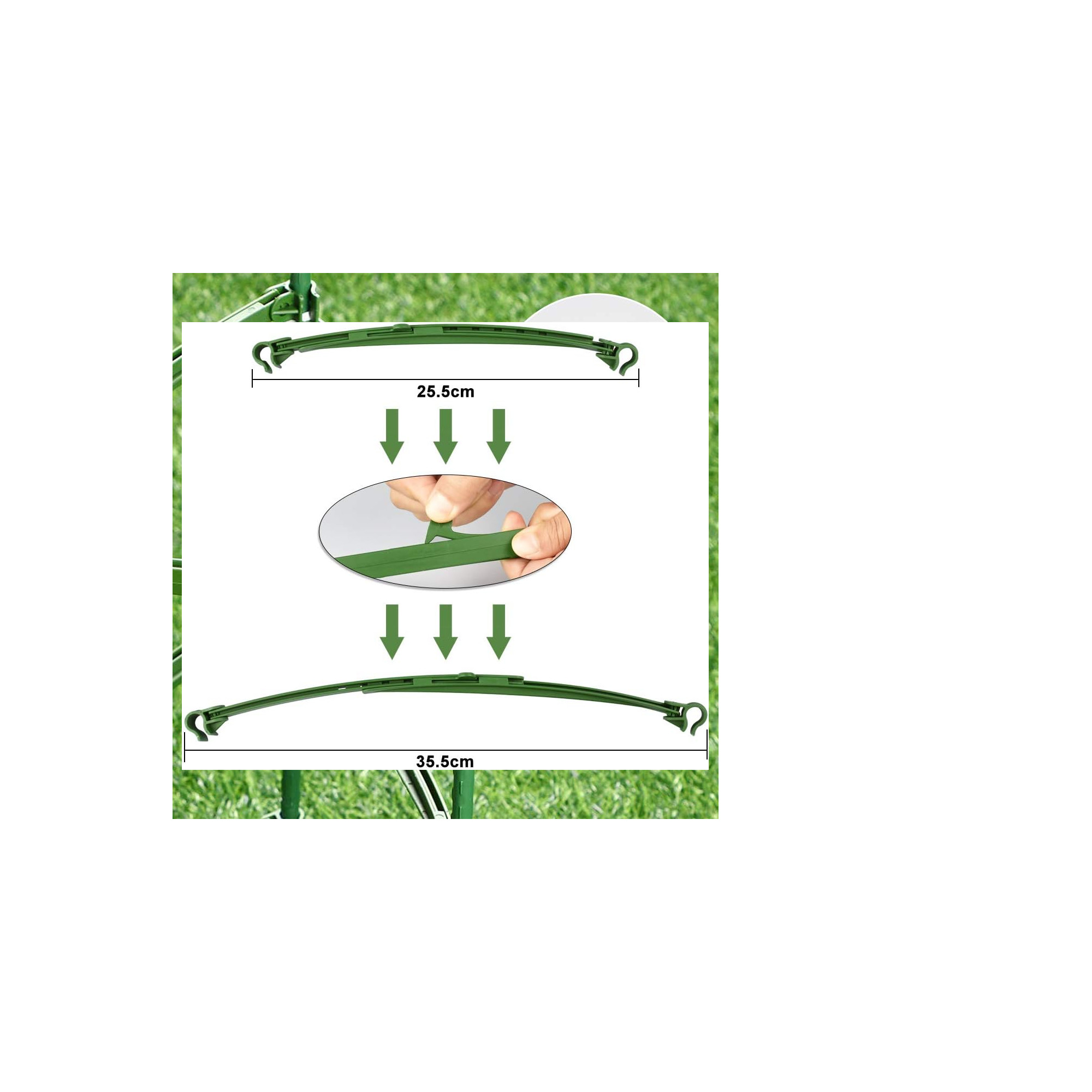 Verstellbare Pflanzenbinder 25,5 - 35,5 cm für Pflanzstäbe Ø 11mm