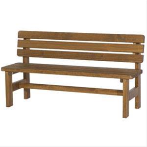 Gartenbank Tessin 150 cm Massivholz braun