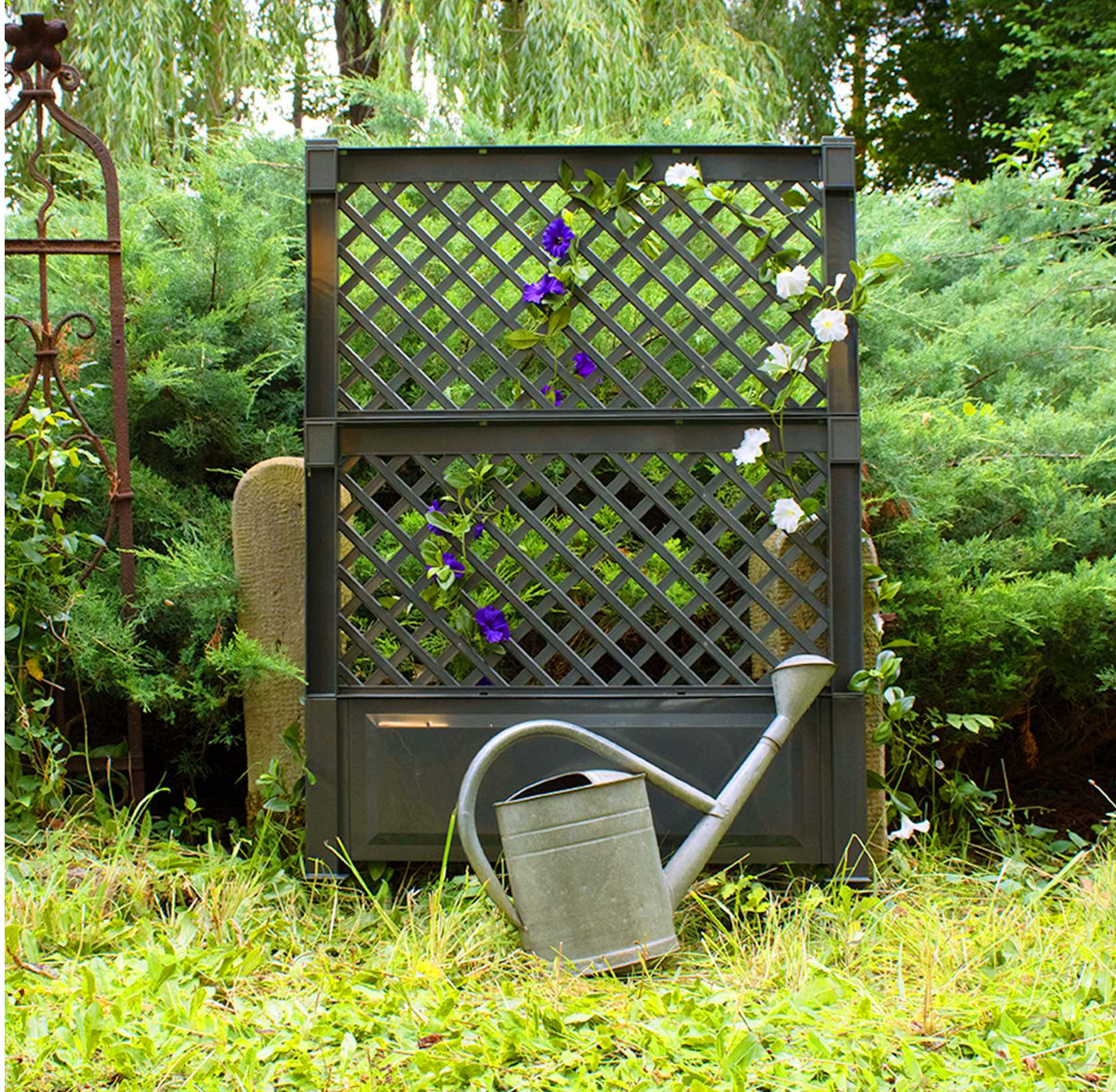 KHW Spalier mit Erdspiess 100 cm anthrazit