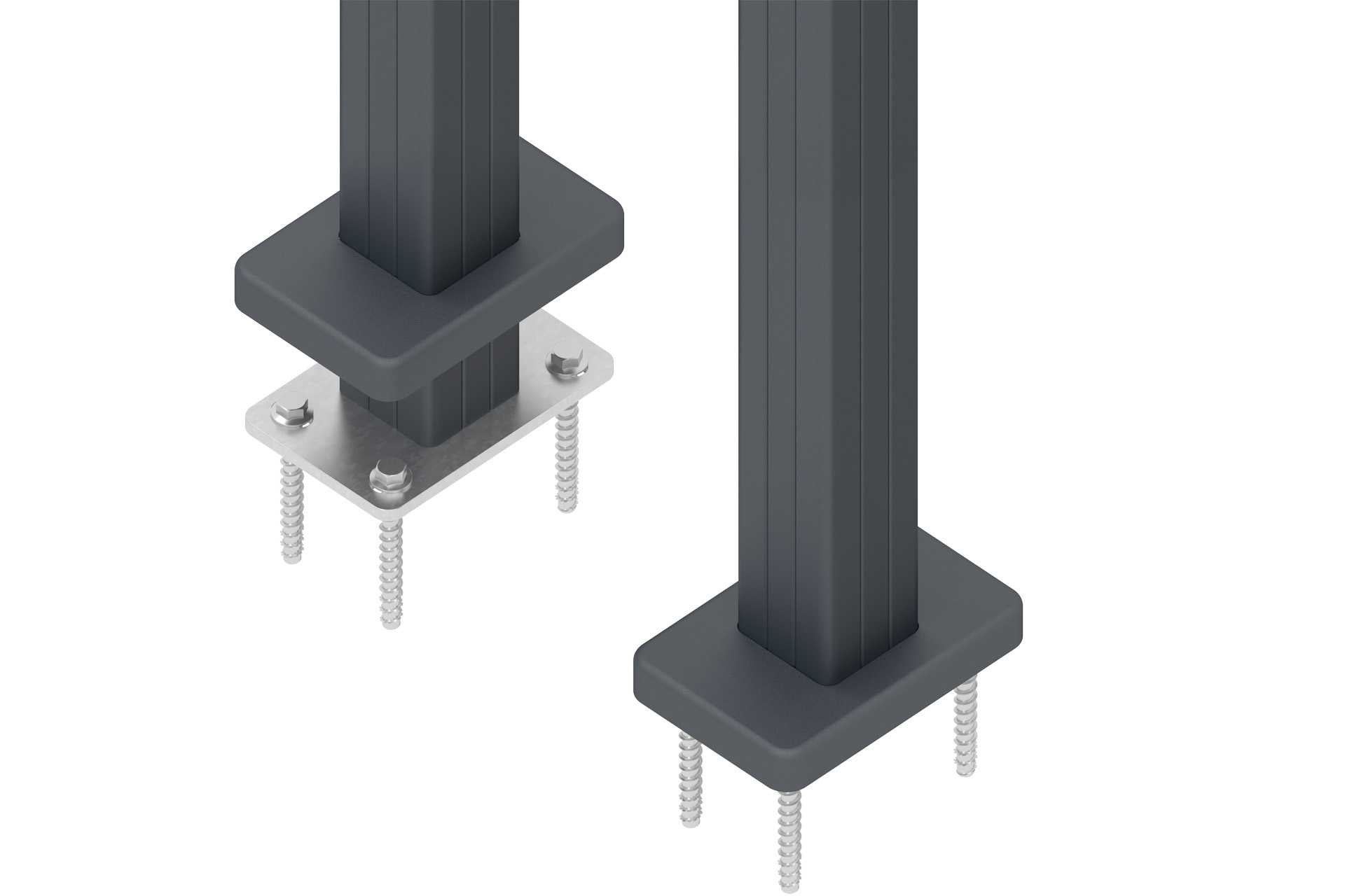 EASY-FENCE Abdeckung für Pfostenträger Alu Anthrazit