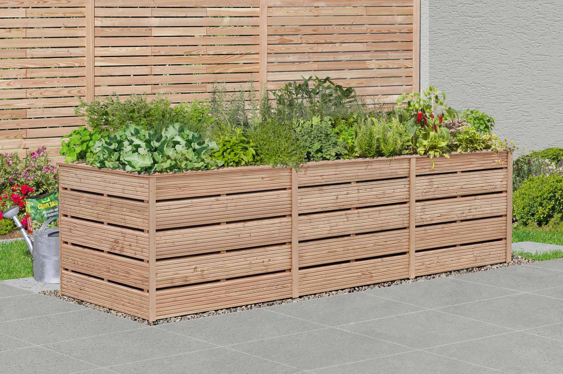 Hochbeet JUNA XXL Lärche natur 305x103x80cm