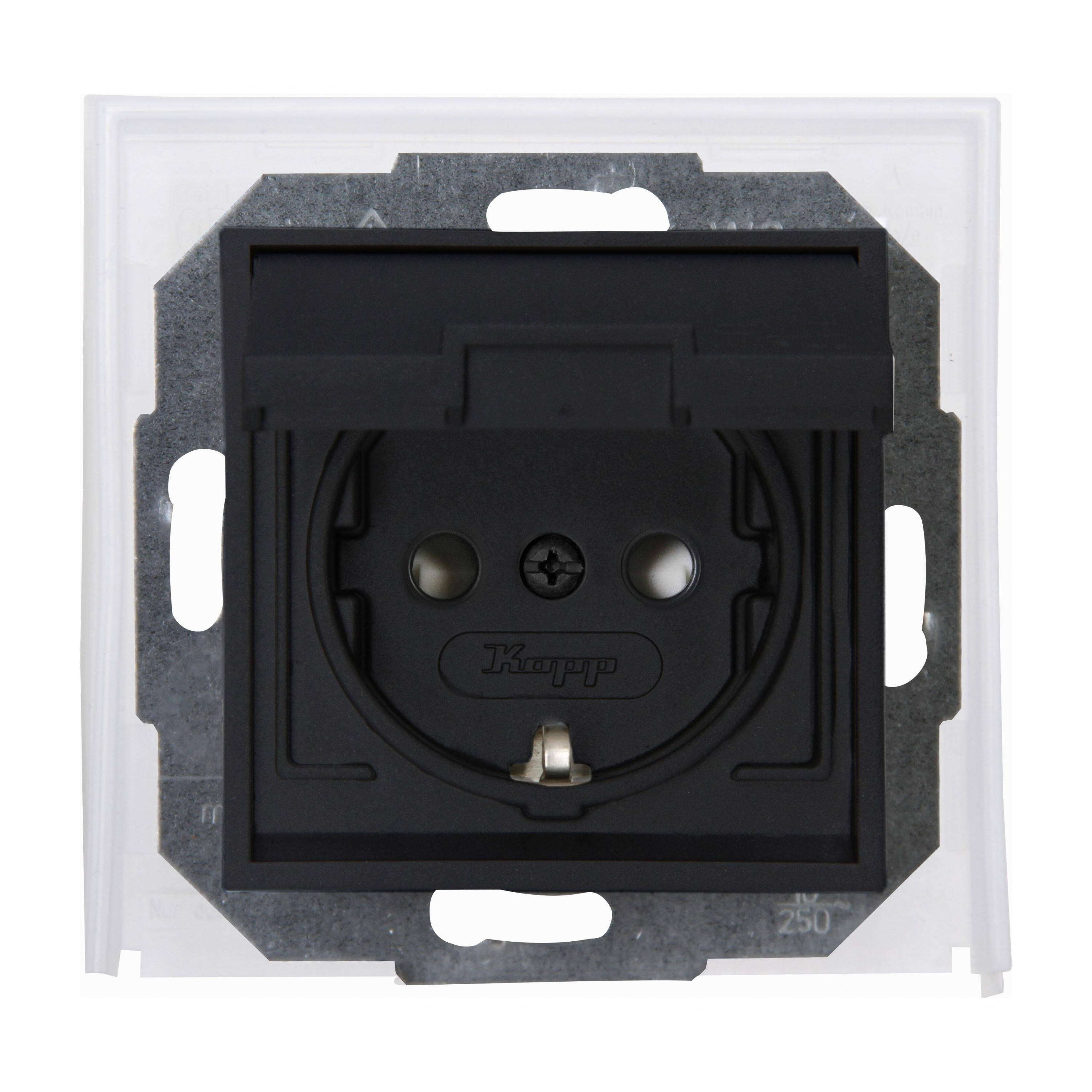 ATHENIS IP44 – Schutzkontakt-Steckdose mit Klappdeckel anthrazit