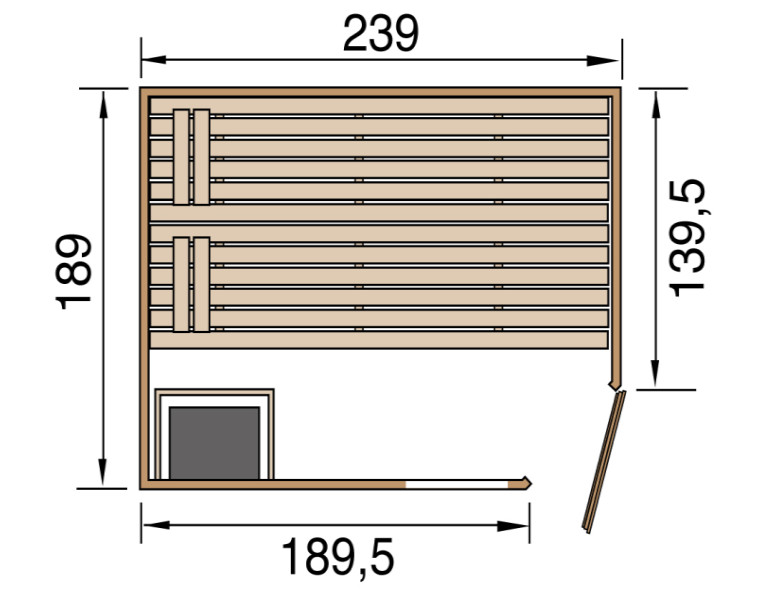 Weka Sauna VALIDA 9,0 kW K Gr.4 Glastür mit Fenster