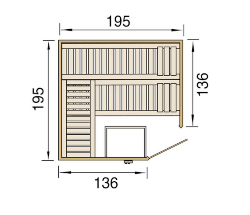 Weka Sauna KEMI 7,5 kW OS GT/F Gr.2