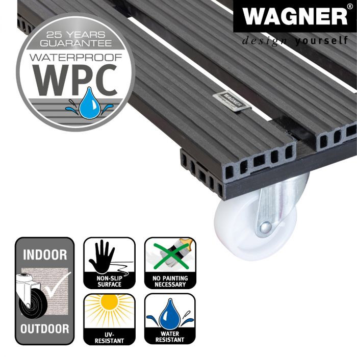 Multiroller Pflanzenroller WPC 380x380 mm für 100 kg