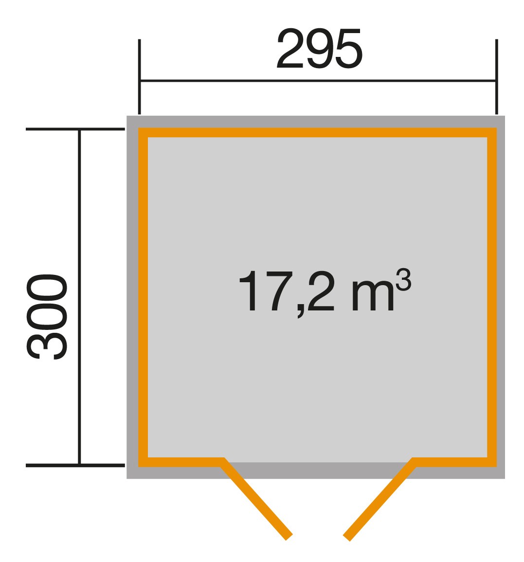 weka Gartenhaus 219 Gr.3, 28 mm, Flachdach mit wek