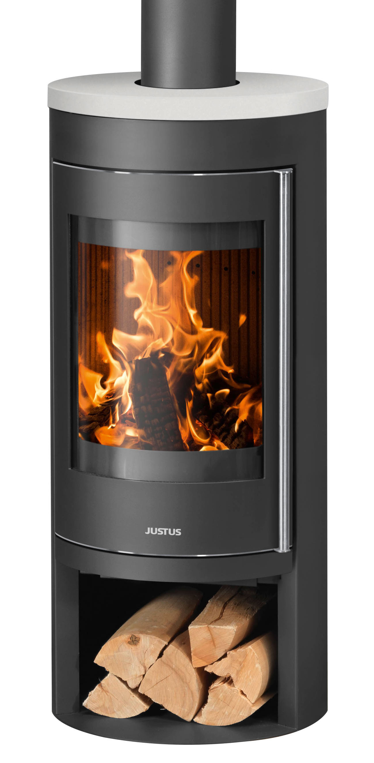 Kaminofen Justus Mino 2.0 raumluftunabhängig Keramik weiß 5kW
