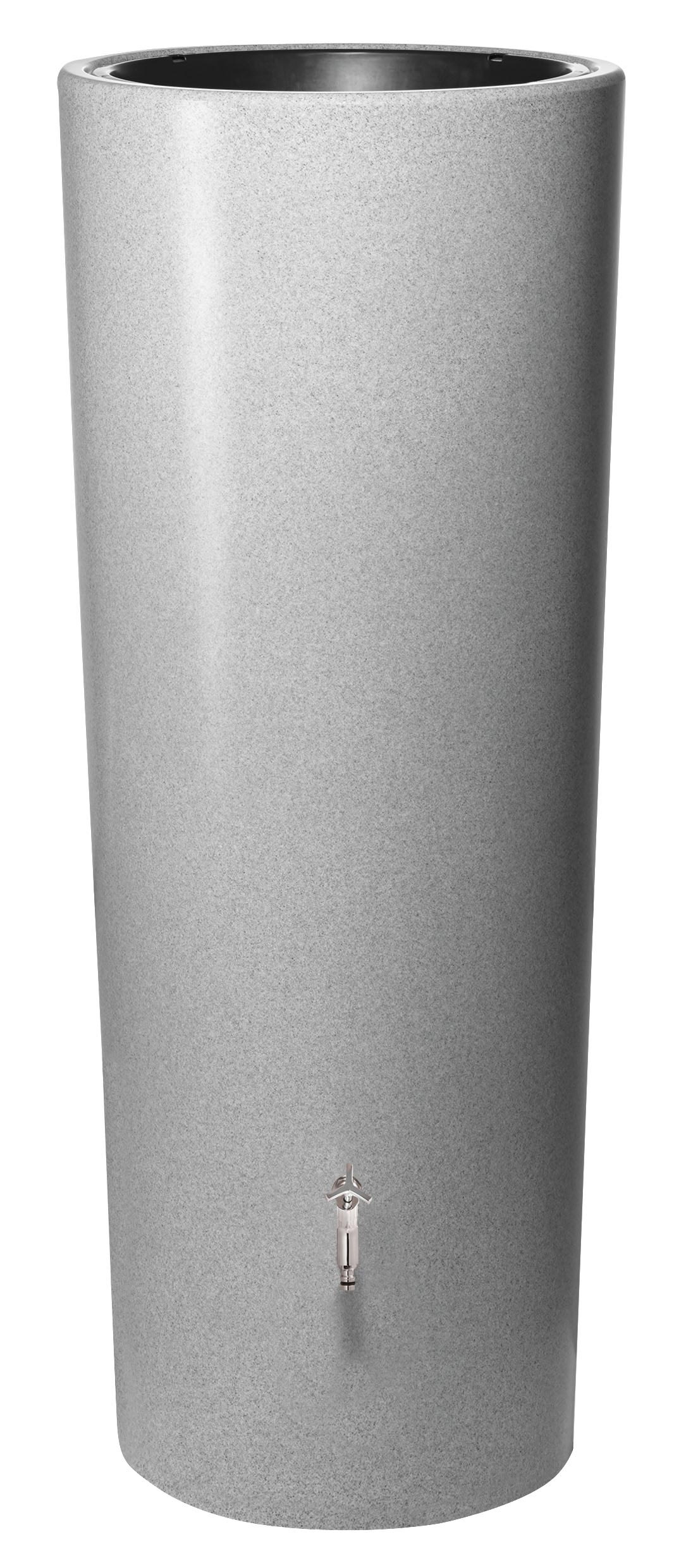 GRAF Regentonne Stone 2in1 350L mit Pflanzschale silver