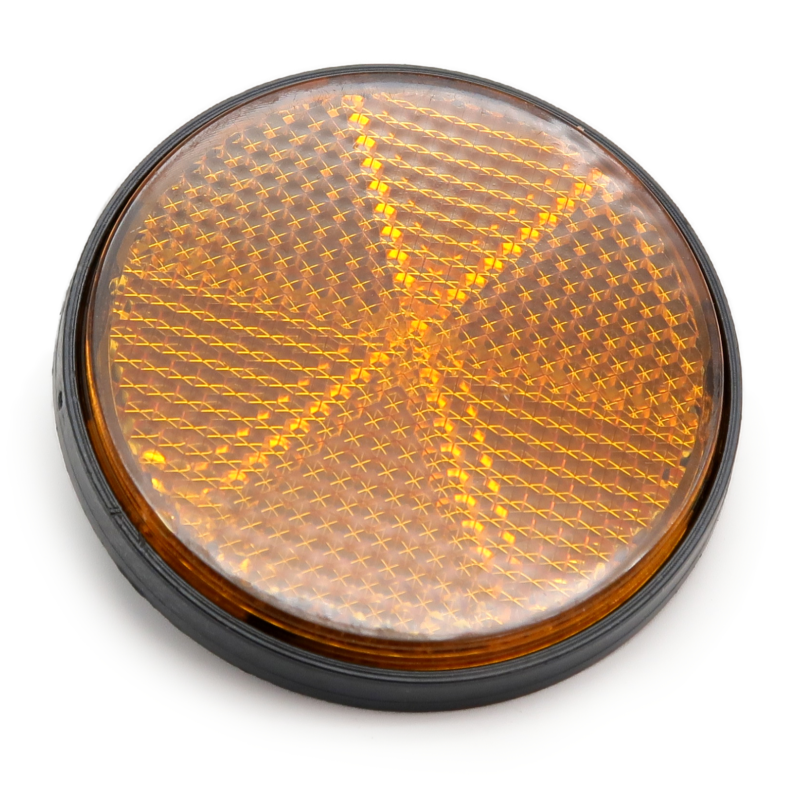Rolektro Reflektor, rund, Orange, vorne,1 Stück für Trike/Quad