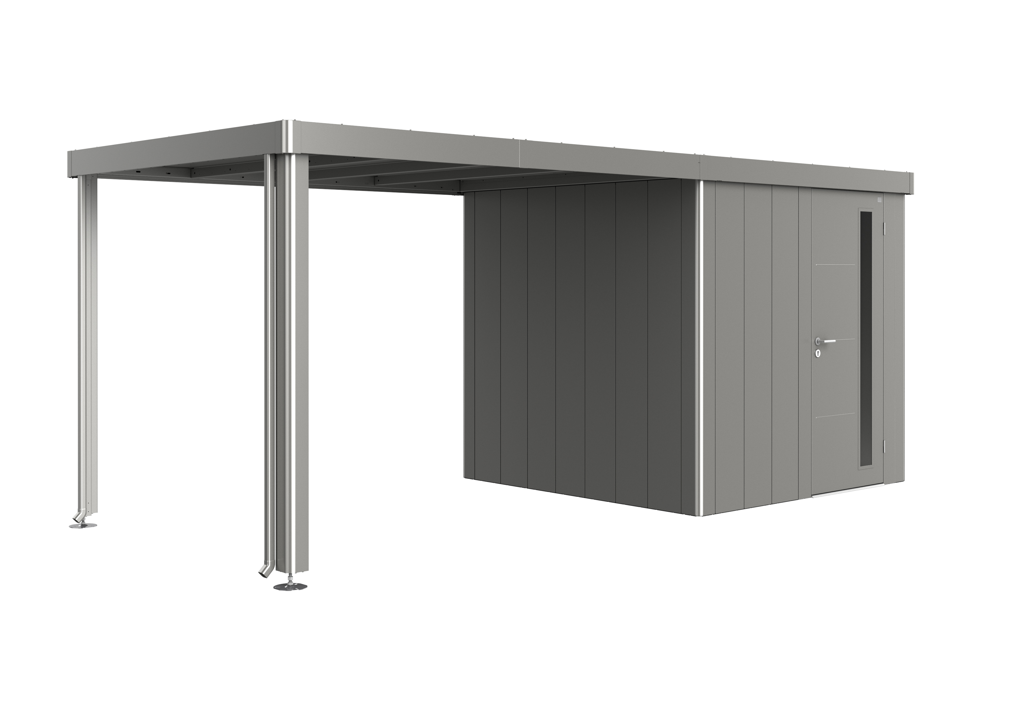 Biohort Seitendach zu Gerätehaus Neo 2A 2B 2C 2D quarzgrau