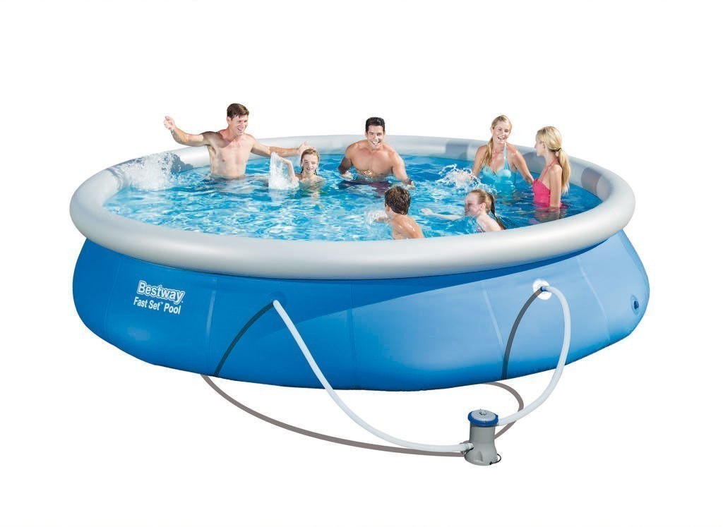 Pool / Fast Set Quick Up Pool Bestway Set mit Filterpumpe Ø457x84cm