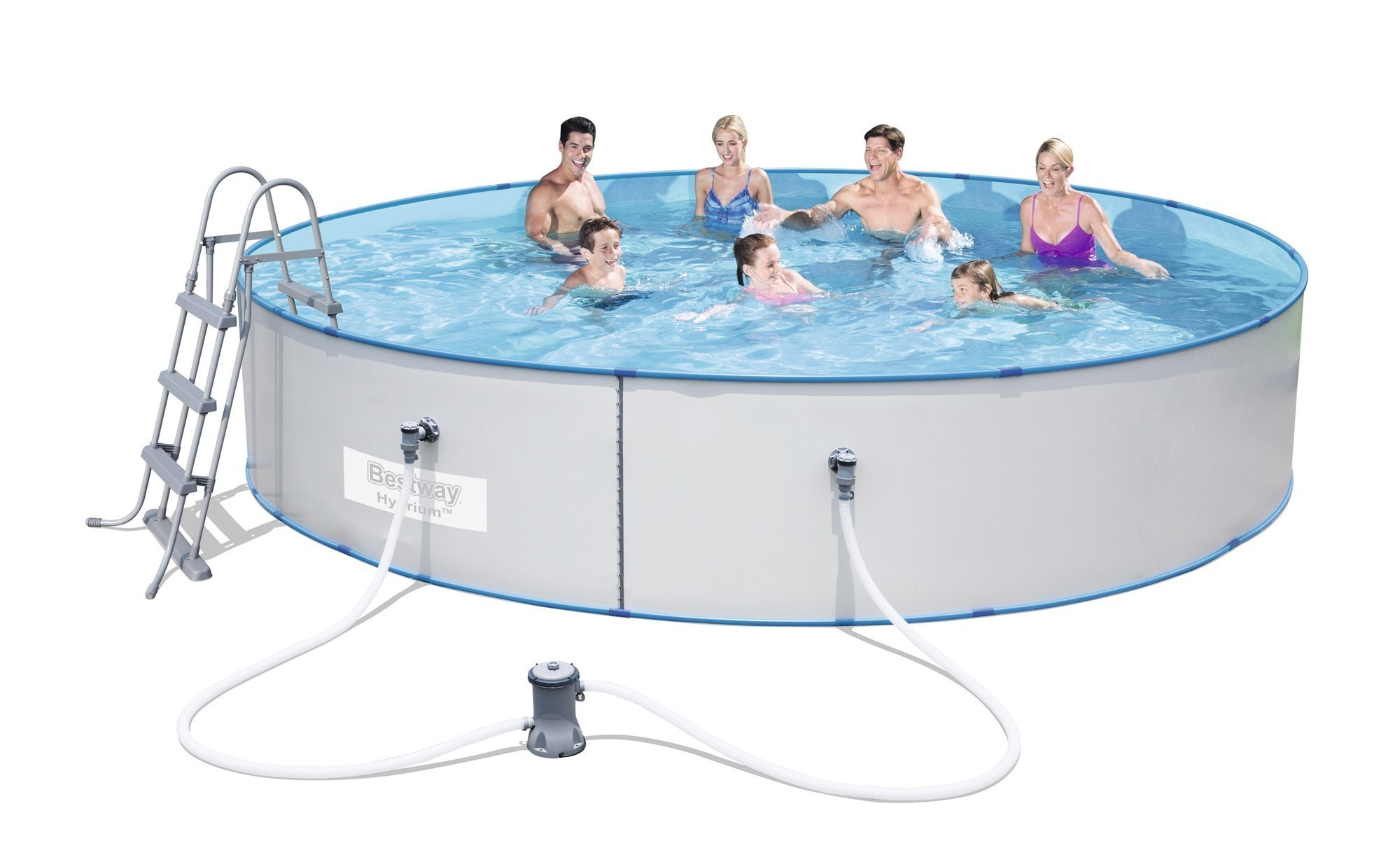 Pool / Stahlwandpool Bestway Hydrium Splasher Set + Zubehör 460x90cm