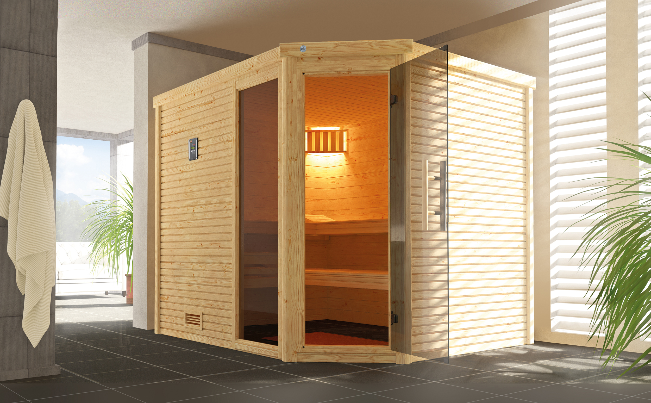 Weka Sauna CUBILIS ECK Gr.3 All-In