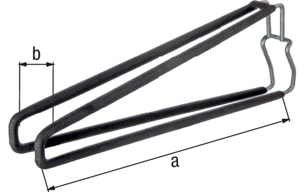 GAH Alberts Sportgerätehalter / Haken für Snowboard 30x1,6cm