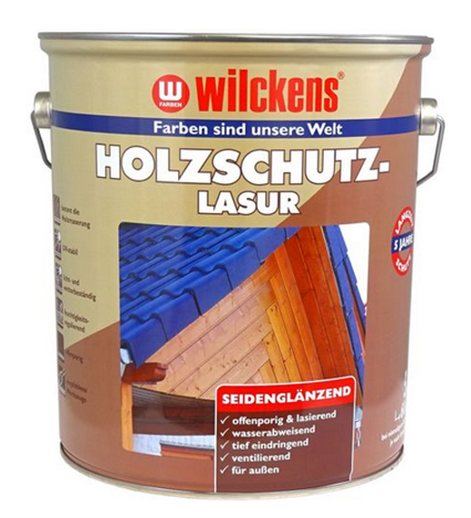 Wilckens® Holzschutzlasur Nussbaum seidenglänzend 5L