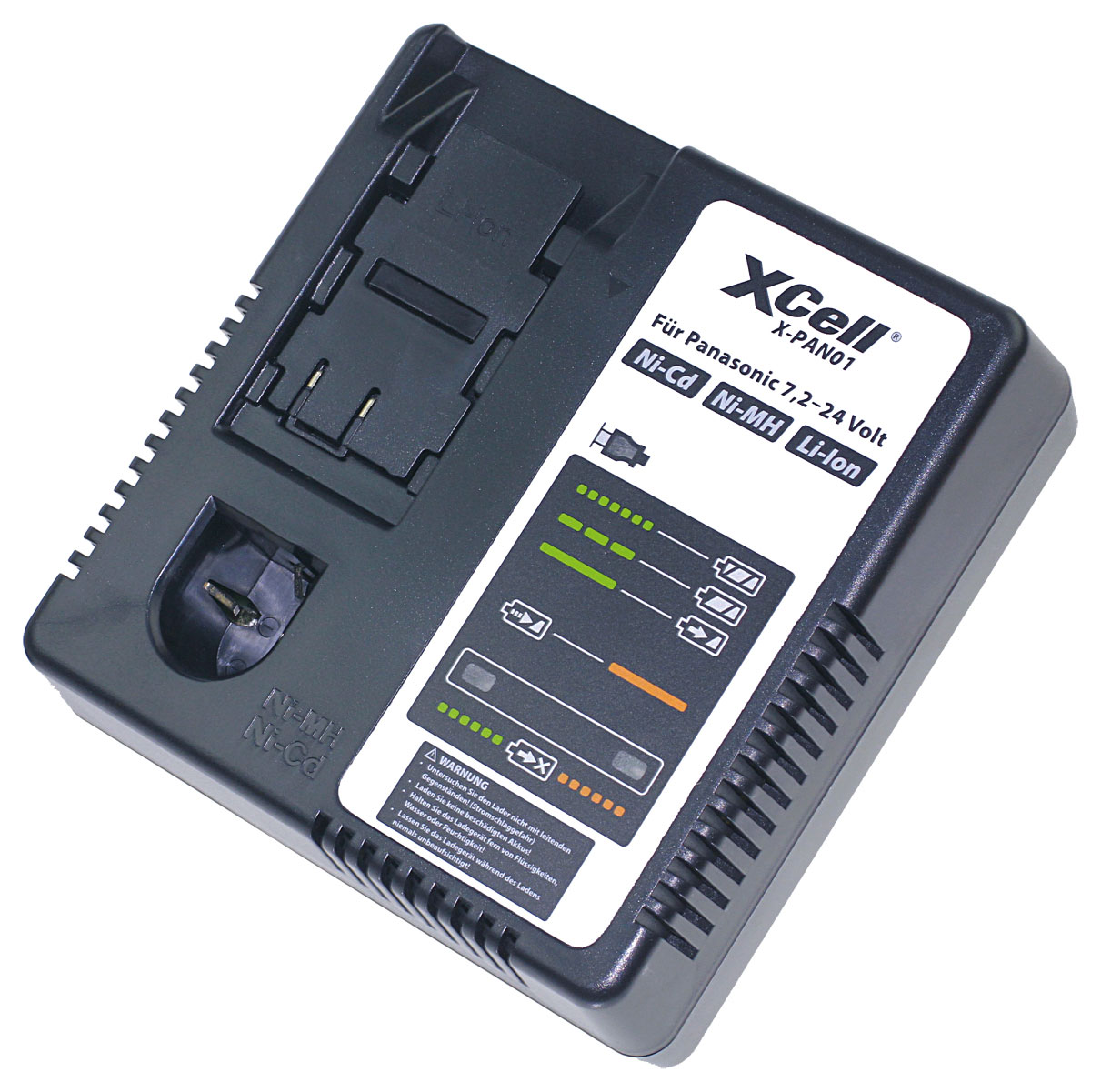 XCell Ladegerät für Panasonic 7,2-24V Ni-Cd/Ni-MH/Li-Ion Werkzeugakkus