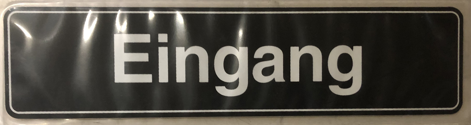 Türschild Eingang 200x48mm