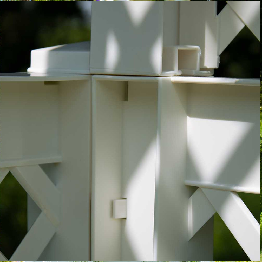KHW Gatenbank Amsterdam 174x49x207 cm weiß