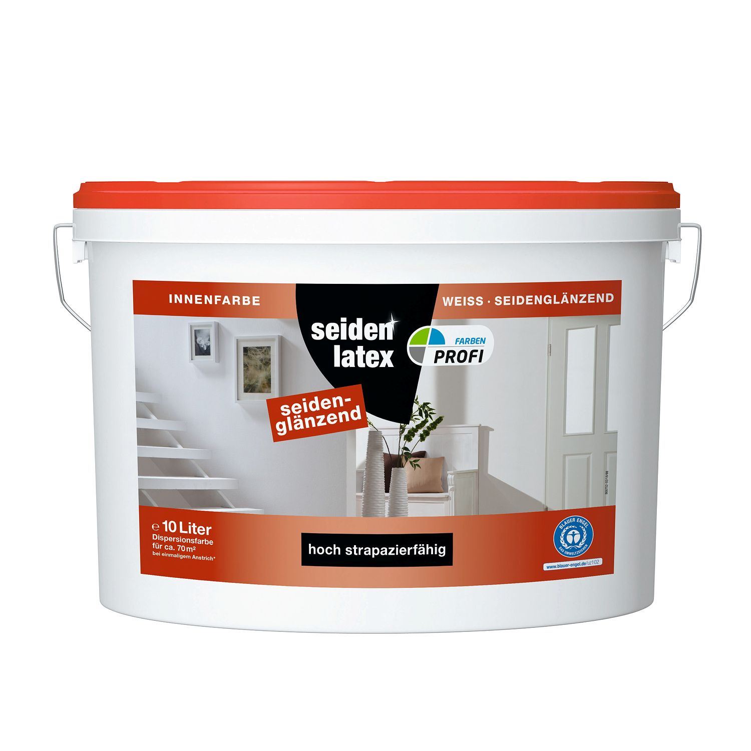 PROFI Wandfarbe Seidenlatex Weiß 10 Liter