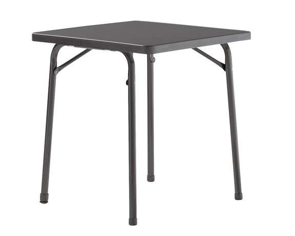 SIEGER Gartentisch/ Klapptisch 70x70cm Stahl grau / Mecalit anthrazit