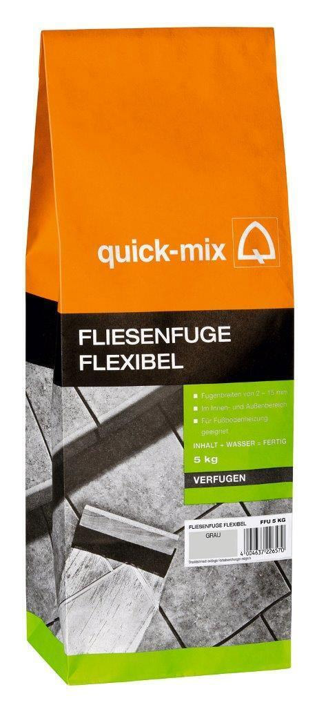 Quick-Mix® Fliesenfuge Grau Quick Mix 5kg