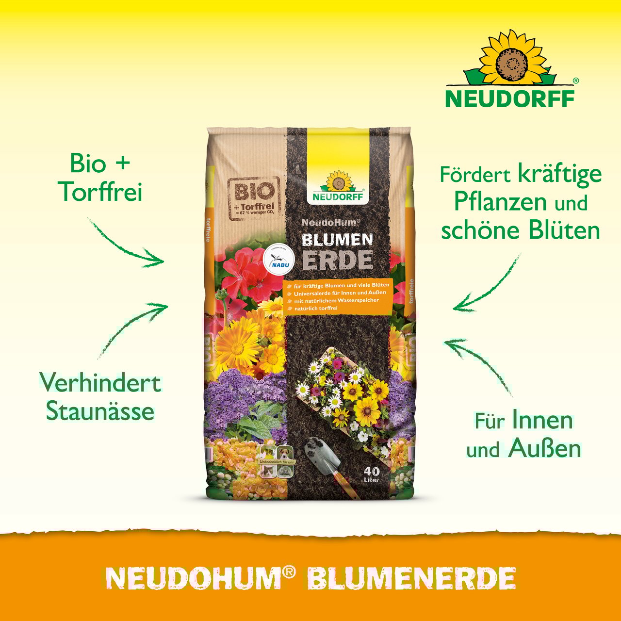 Neudorff Neudo­Hum Blumen­Erde 20 L