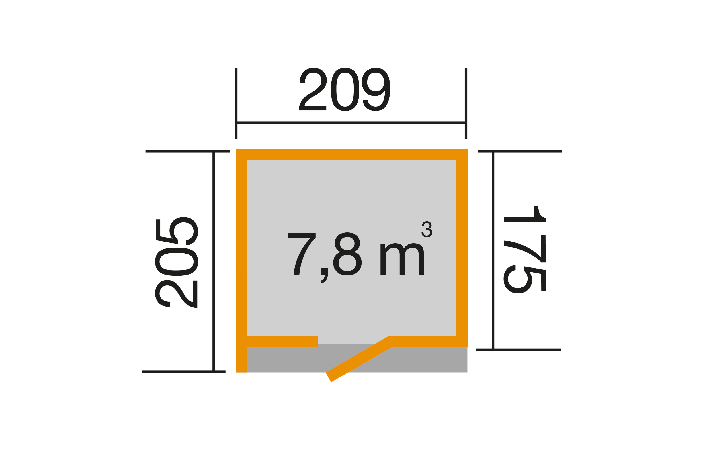 weka Designhaus 262 C, neue Design-Einzeltür
