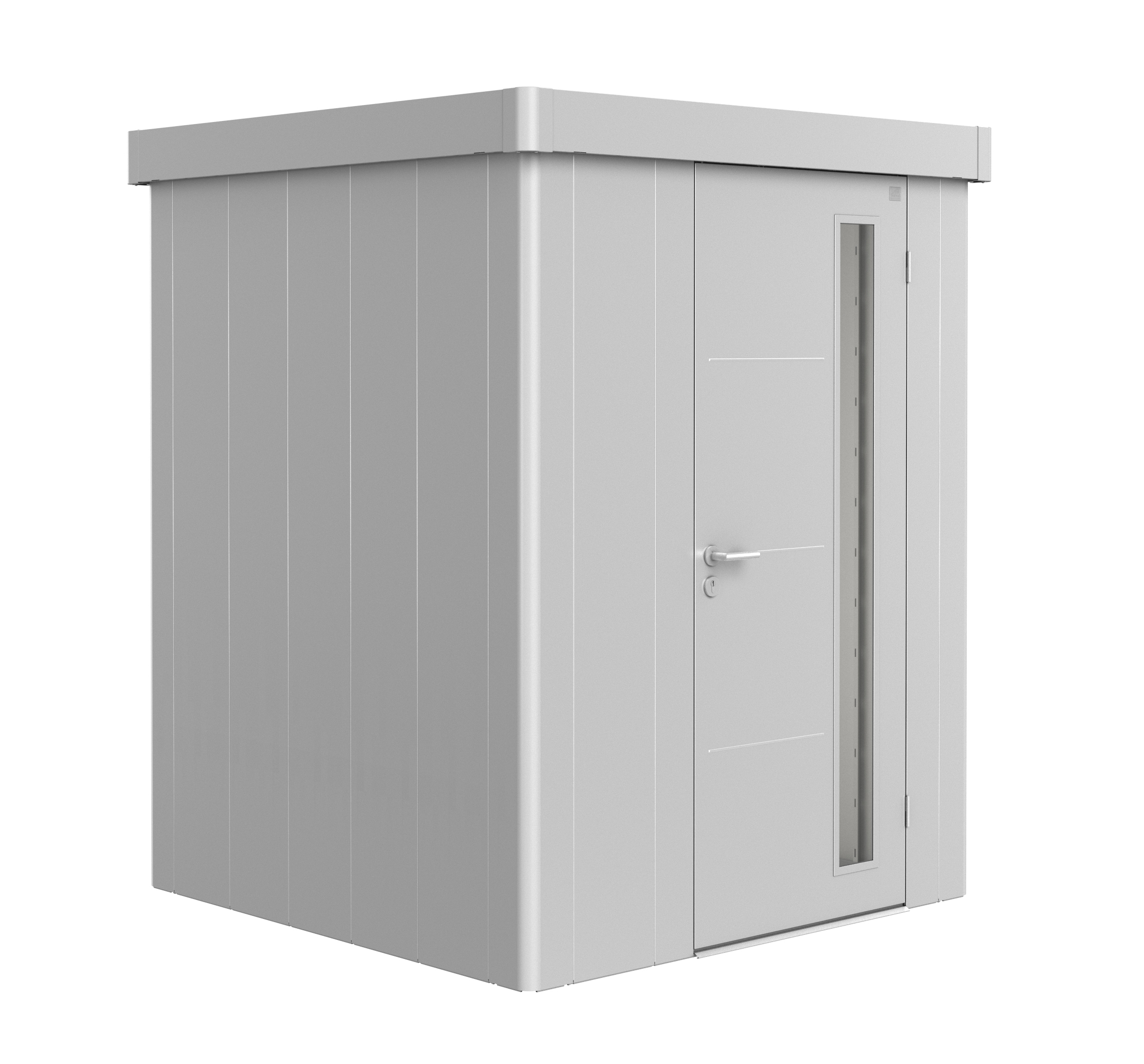 Biohort Gerätehaus Neo 1A Standardtür silber