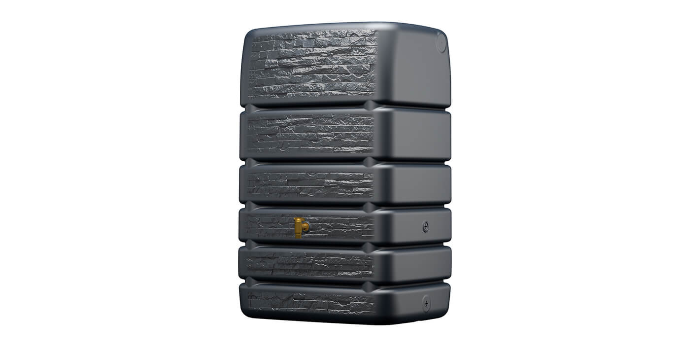 4rain Slim Stone Decor Mauertank 510 L – Graphite Grey