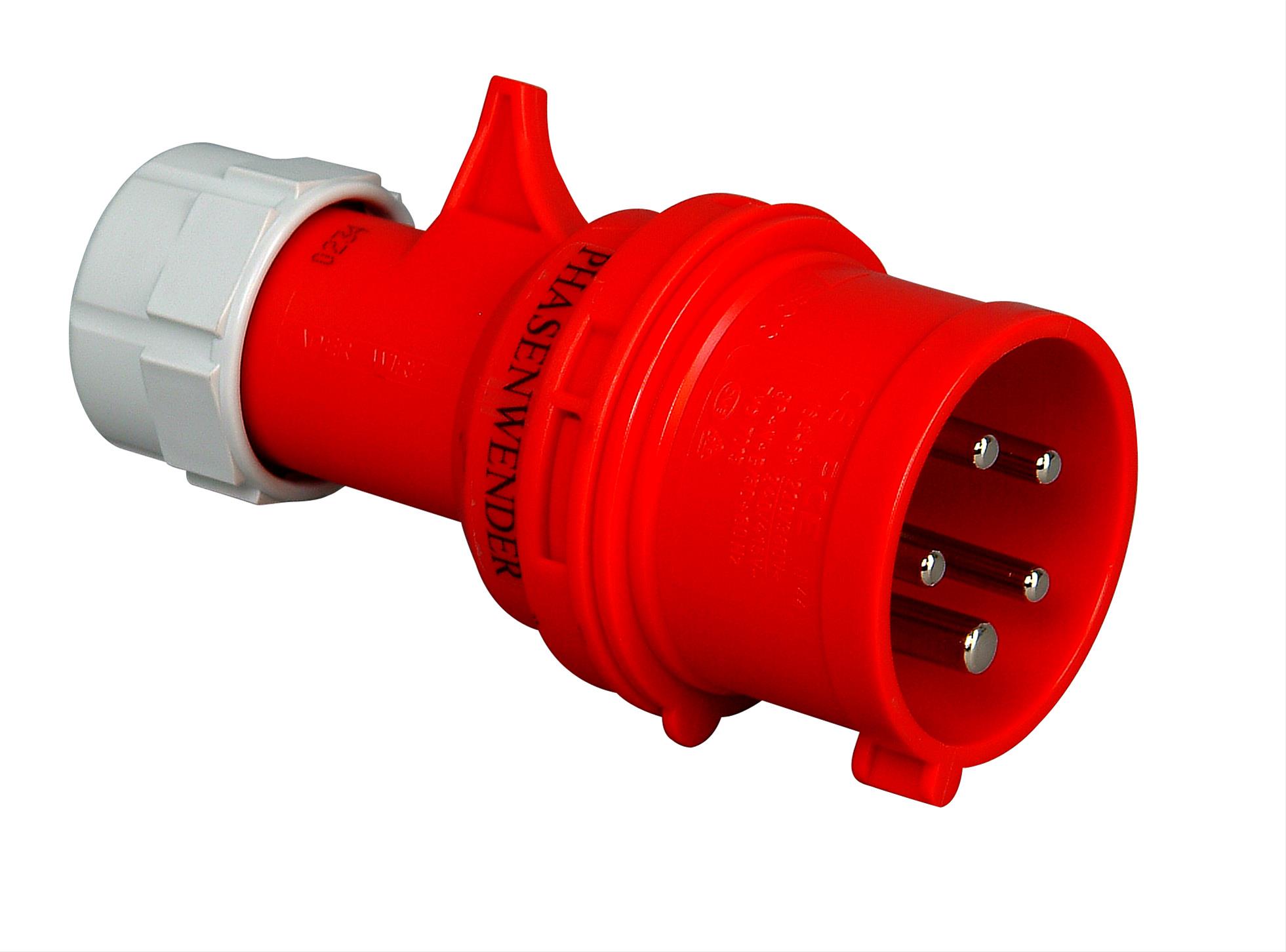 Kopp CEE Stecker rot mit Phasenwender 5polig