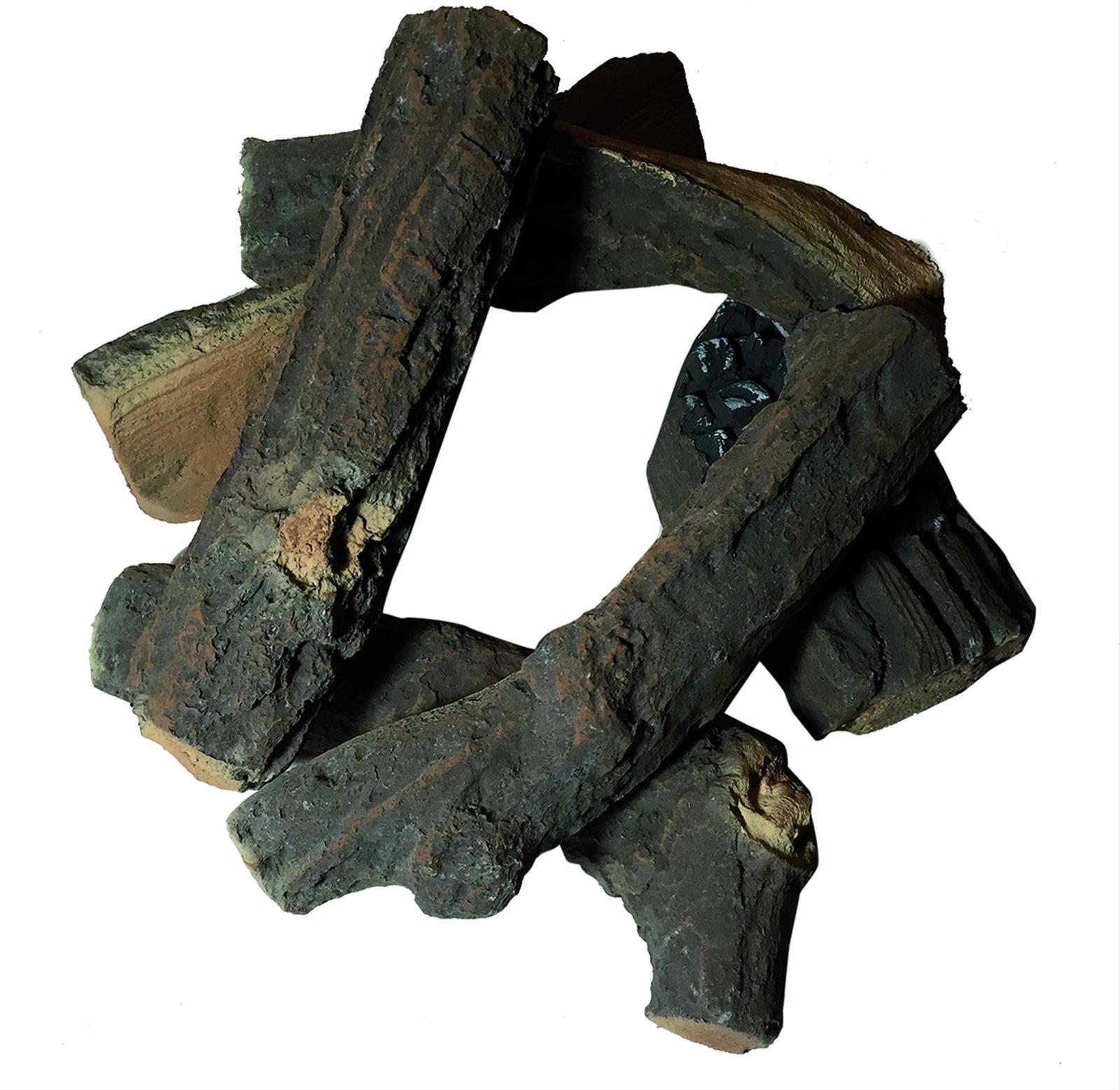 GardenForma Keramik Holzscheite für Gas-Feuerstelle Fallholz Optik