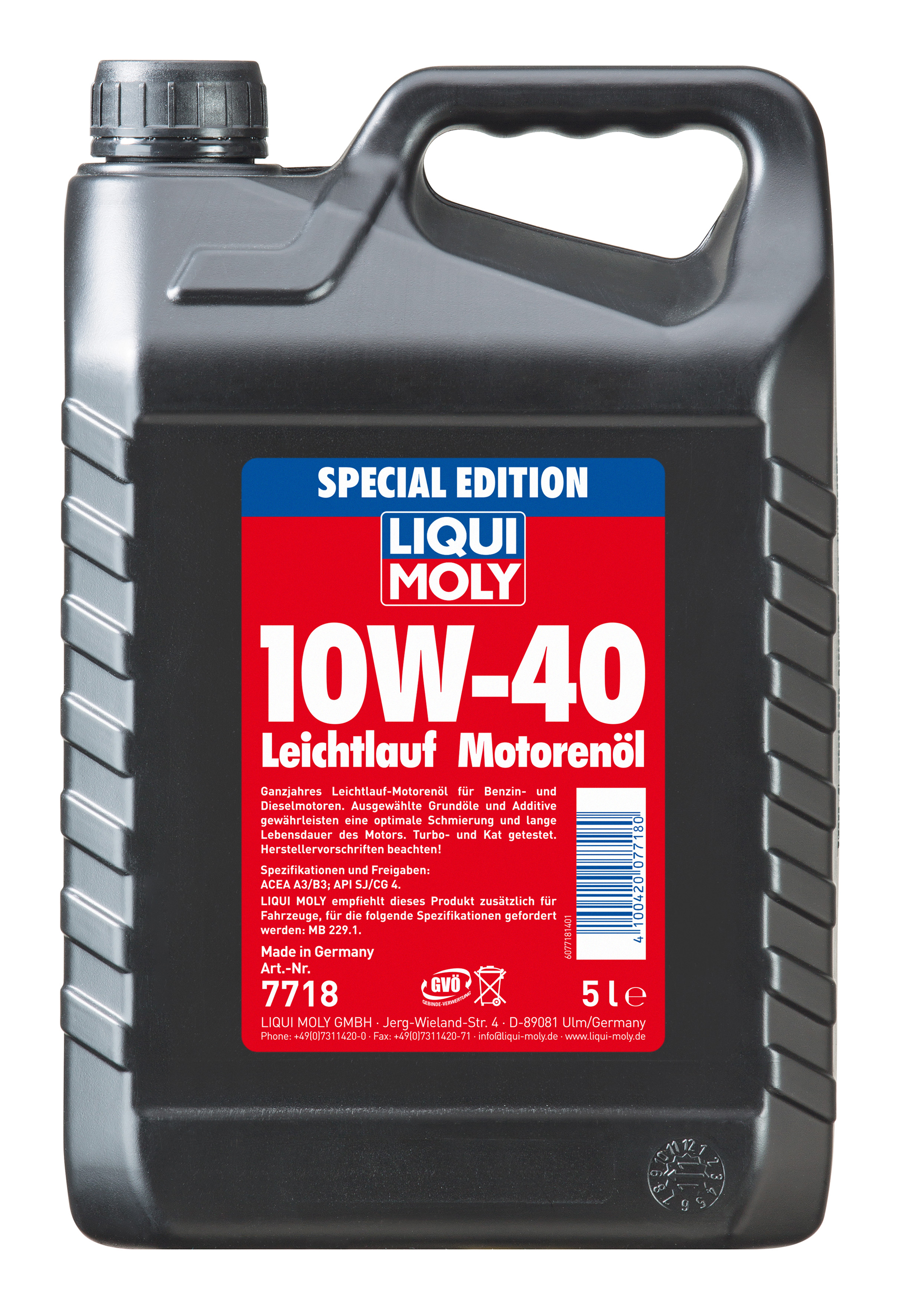 Liqui Moly Motorenöl SAE 10 W 40 5 Liter Spezial Edition 5 Liter