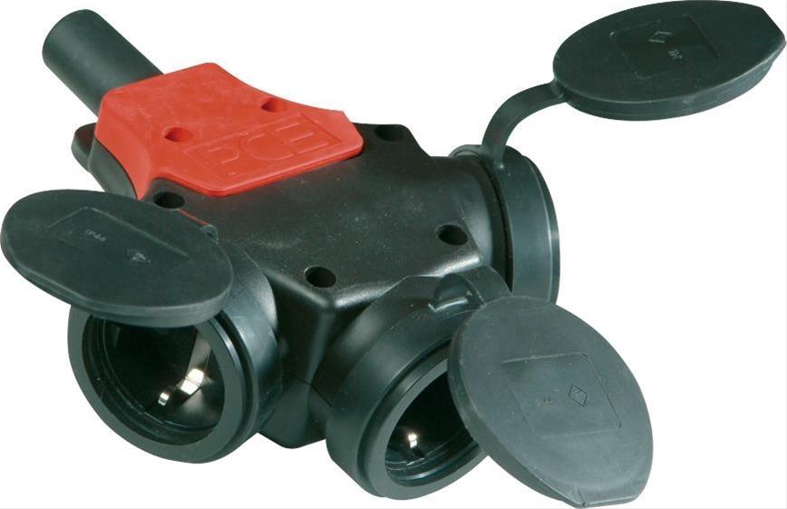 3-Wege Kupplung IP 44 Gummi + Deckel