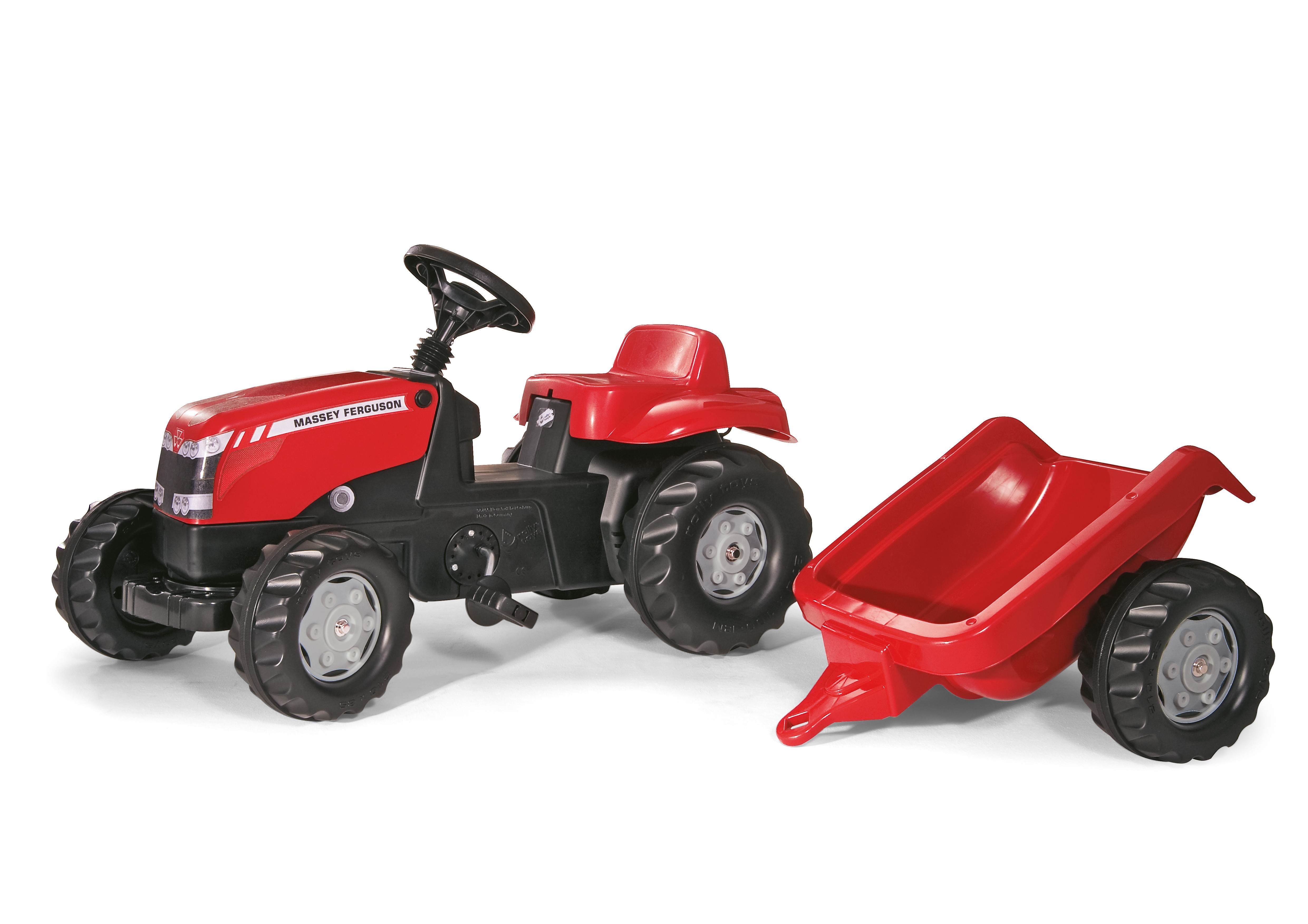 Trettraktor rolly Kid Massey Ferguson mit Anhänger - Rolly Toys