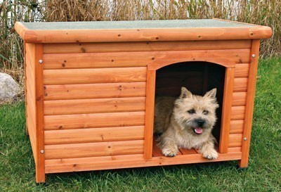 Hundehütte mit Flachdach TRIXIE Größe L 104x72x68cm