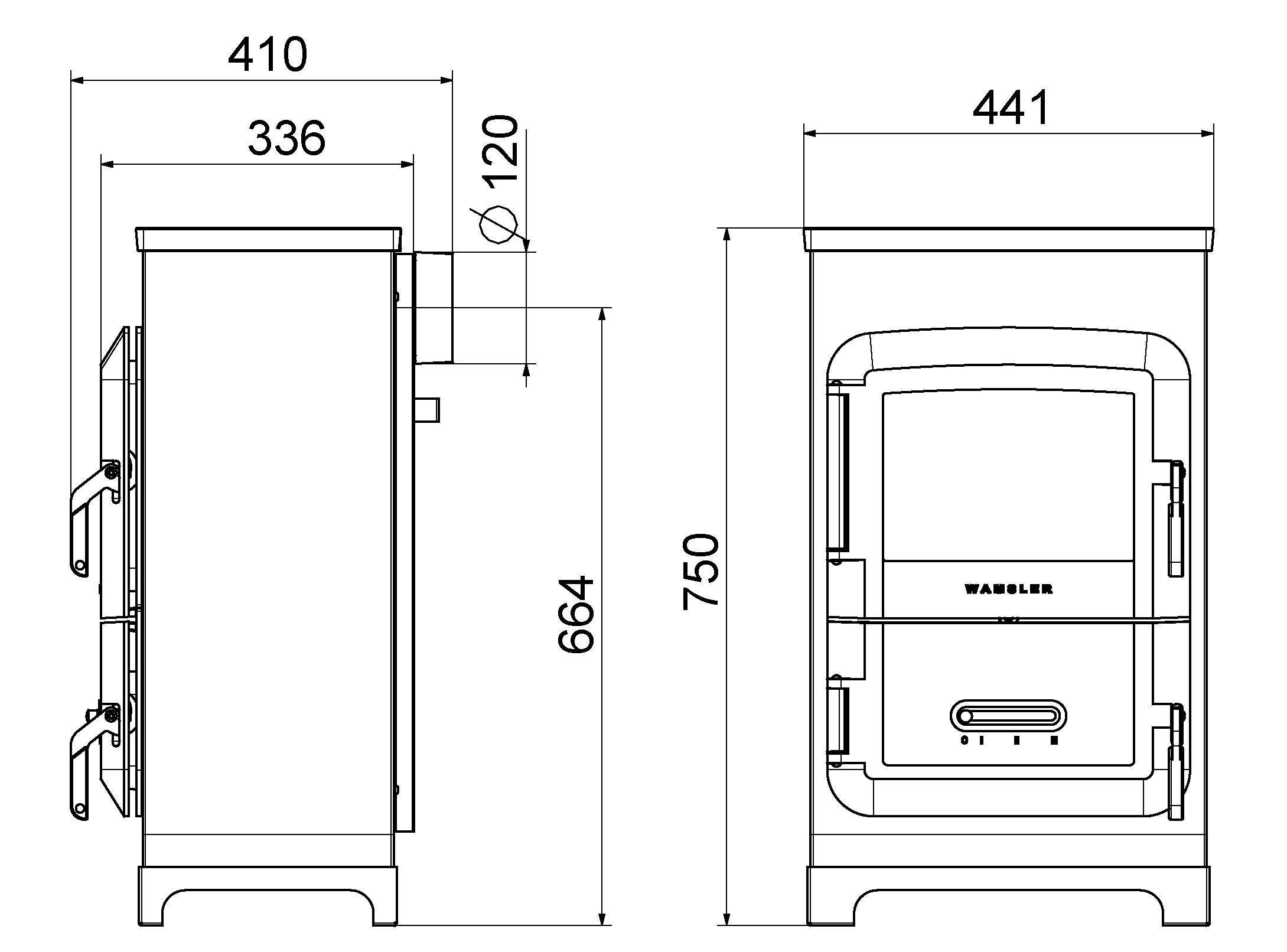 Wamsler Werkstattofen RH-6F Kaschmir 6kW mit Kochplatte