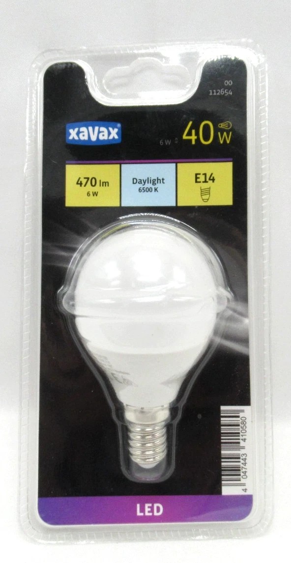 Xavax LED-Lampe E14, 6 W, Tropfenform