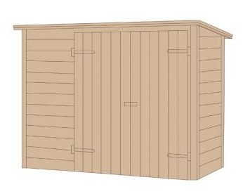 weka Fahrrad- und Mülltonnenbox, natur, 19 mm