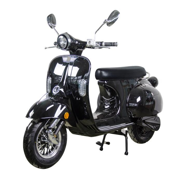 Retro Elektroroller Motorroller 45Km h Ginabella 4000-0 schwarz-glanz