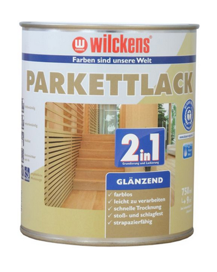 Wilckens® Parkettlack 2in1 Farblos glänzend 750ml