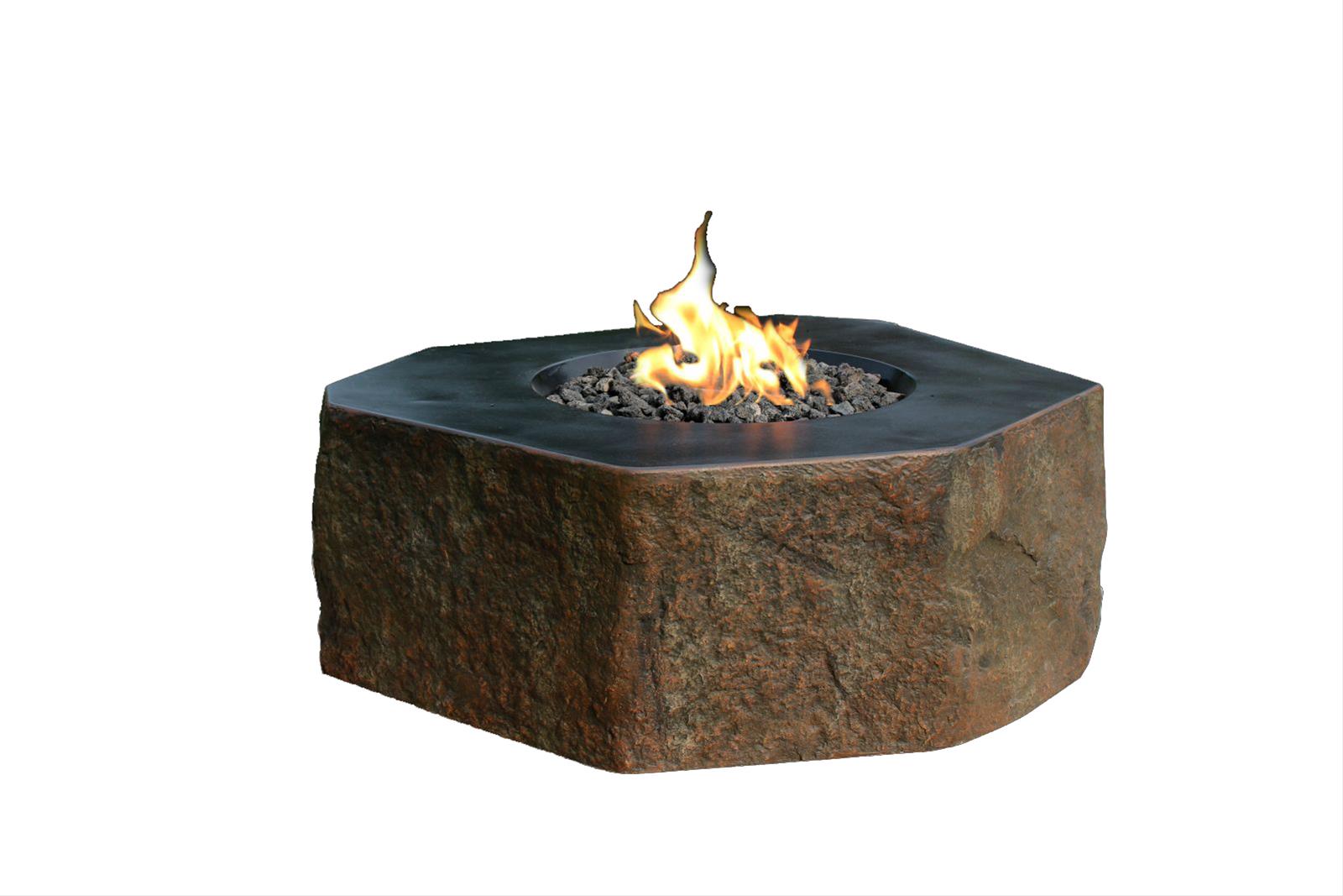 Gas Feuerstelle / Gartenfeuer GardenForma Dukono Beton Basaltoptik