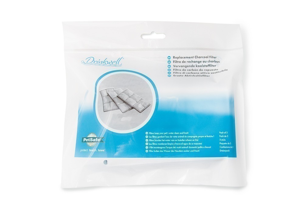 Ersatz Aktivkohlefilter für Trinkbrunne Drinkwell 3 Stück